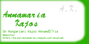 annamaria kajos business card